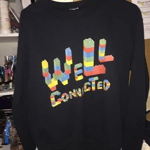 Black/dark navy LEGO hoodie “well connected”